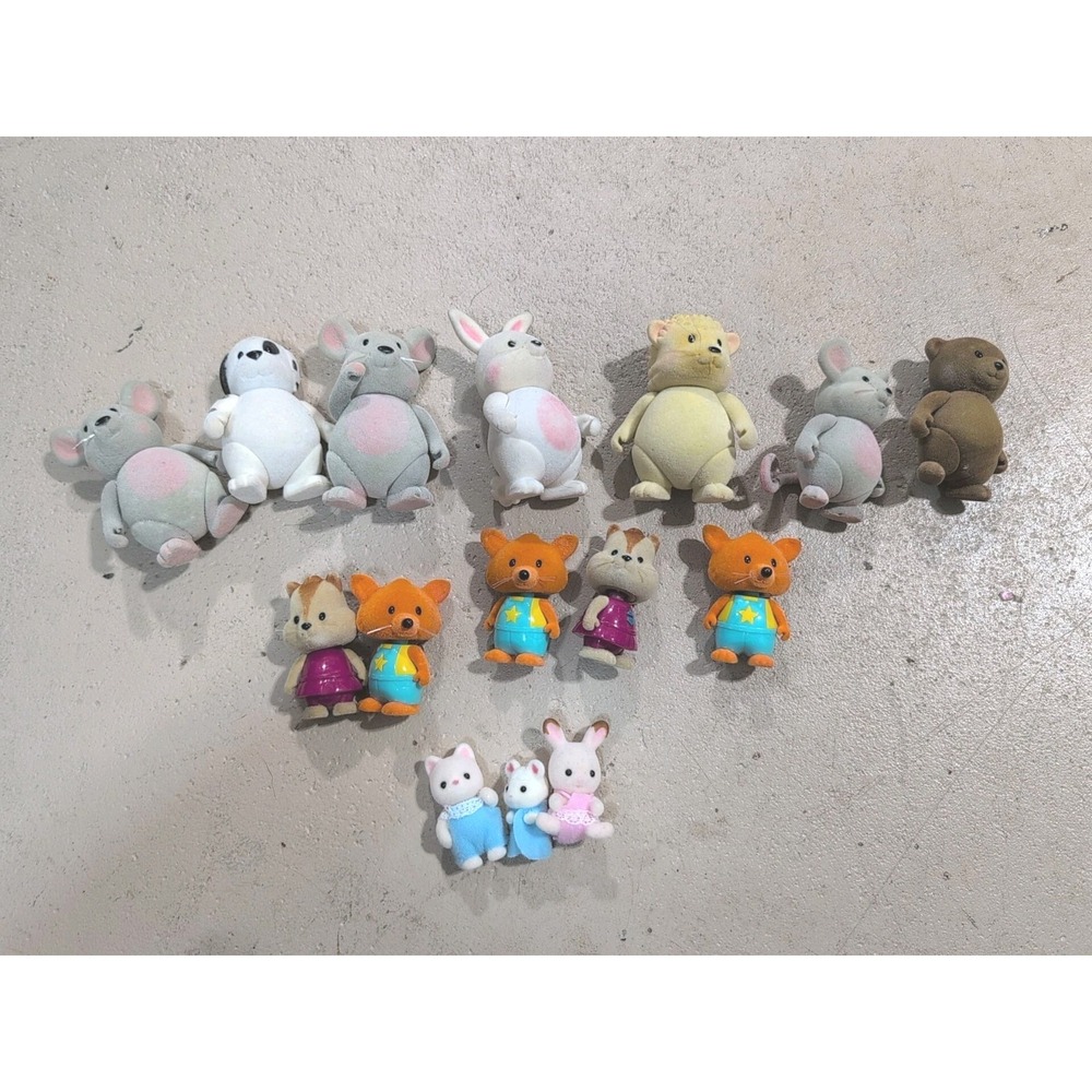15 WoodZeez Calico Critters Forest Families Doll Lot Rabbit Mouse Hedgehog Bear